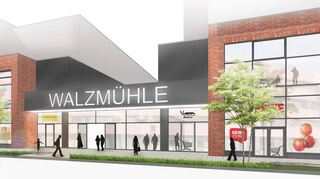 So soll der Eingangsbereich zur Yorckstraße künftig aussehen. Takko und Rewe sind heiße Mieter-Kandidaten.