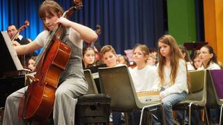 Die Schüler der Alexander-von-Humboldt-Schule musizierten zusammen mit dem Collegium Musicum Mannheim.