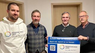Aus der FDP-Fraktion ist die Heddesheimer Liste geworden: Simon Jarke (v.l.), Martin Kemmett, Tobias Köber, Peter Günther.