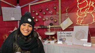 Der Weihnachtsmarkt in Heddesheim läuft noch bis Sonntag. Auch Layla Langendörfer stellt aus.