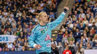 Ballt die Faust: Mikael Appelgren von den Rhein-Neckar Löwen beim Spiel in Hamburg.