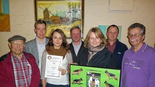 <p>Engagierte Schäferhunde-Freunde (v.l.): Theo Niebler, Patrick Send, Alina Hügel, Peter Send, Tina Martin, Achim Göth und Heinz Rexroth.</p>