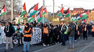 Pro-Palästina-Demo in der Mannheimer Innenstadt.