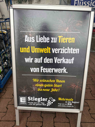 Der Pfälzer Edeka-Händler verzichtet auf den Feuerwerksverkauf.