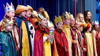 Die Sternsinger sind Stammgäste beim Neujahrsempfang der Gemeinde im Bürgerhaus in Heddesheim.