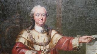 Carl Theodor auf einem Gemälde von Heinrich Carl Brandt von 1769.