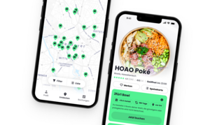 Auf einer Karte können die Nutzerinnen und Nutzer der App sehen, welche Restaurants in der Nähe Deals anbieten.