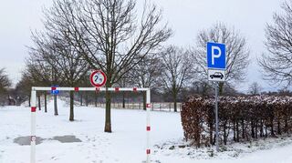Über den Parkplatz am Pumptrack im Kirchfeld erfolgt ab März die Zufahrt zur Sporthallenbaustelle am Römerstadion. Deshalb muss eine Baumreihe weichen.