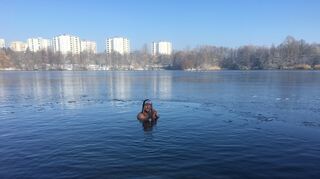 Richard Drosdow geht seit 2019 gerne eisbaden