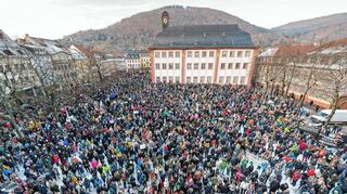 18 000 Menschen nahmen an der Demo in Heidelberg teil.