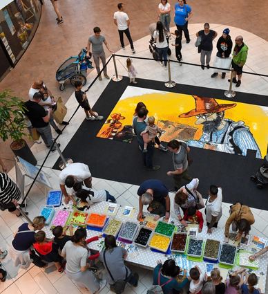 Jede Menge Events gab es beim Erlebniswochenende im Oktober – wie die Lego-Ausstellung in Q6/Q7.