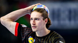 Juri Knorr beim Spiel gegen Kroatien am Mittwochabend.