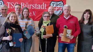 Die TSG nutzte den Neujahrsempfang, um langjährige Mitglieder zu ehren.