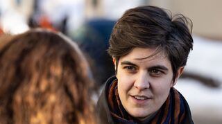 Die deutsch-österreichische Millionenerbin Marlene Engelhorn bei einer Veranstaltung in Wien.