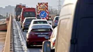Die A 6 bei Mannheim-Sandhofen war Stauschwerpunkt in der Region.