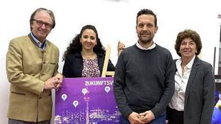 Hans-Rüdiger Kaufmann (v.l.), Rahef Meriem Ouerdani, André Brehm und Dolores Sanchez Bengoa.