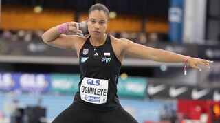 Yemisi Ogunleye stellte bei der Hallen-DM in Leipzig einmal mehr ihre starke Form unter Beweis. Im dritten Versuch landete die Kugel bei 18,91 Metern.