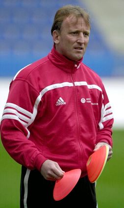 Andreas Brehme als Trainer des 1. FC Kaiserslautern.