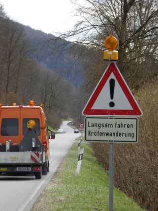 Der Rhein-Neckar-Kreis hat Warnschilder aufgestellt.