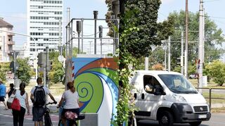 Die Luftmessstation am Mannheimer Kurpfalzkreisel.