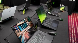 Gaming-Notebooks verschiedener Hersteller mit Nvidia-Grafikchips.