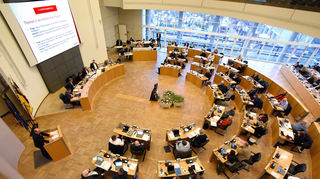 Der Ratssaal im Mannheimer Stadthaus im Quadrat N 1.