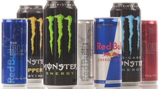 "Belgrade, Serbia - July 1st, 2012:Red Bull and Monster energy drinks with various tastes"