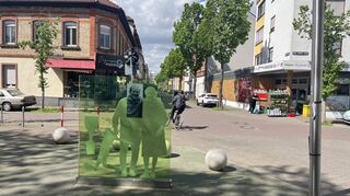 Hier machen die Bewohner heute selbst sauber: Blick vom Seppl-Herberger-Platz in die Oppauer Straße.