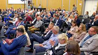Der „Saal Mannheim“ im Haus der IHK in L 1 war bei der Diskussion mit den Kandidaten zur Kommunalwahl gut gefüllt.