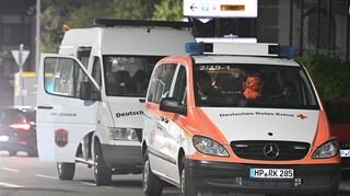 Polizei-DRK Einsatz in Bensheim am Samstagabend