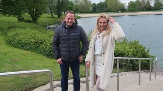 Matthias Heuberger und Nalyan Emin informieren über die Jubiläumssaison 2024 am Heddesheimer Badesee.