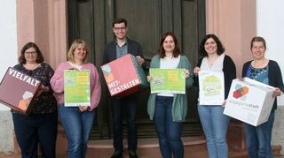 Freuen sich auf den Tag der Nachbarn: Sabrina Mohr (v.l.), Kerstin Biehal, Marius Schmidt, Franziska Wolff, Jenny Fröhlich und Silke Reis.