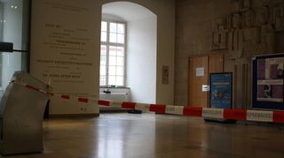 Der Tatort: Wie am Donnerstag bekannt wurde, haben die Polizisten den Mann mit gezückter Machete in diesem Hörsaal entdeckt.