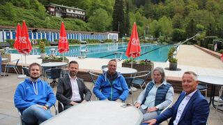 Für den Saisonstart alles vorbereitet: Thomas Merkel (v. l.); Torsten Dämgen, Thomas Rath, Gerlinde Hartmann und Ralf Hess.