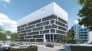 So soll das neue Forschungs- und Laborgebäude „LUnA“ von Abbvie in Ludwigshafen aussehen, wenn es voraussichtlich 2027 fertig ist.
