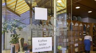Am letzte Tag war der Kaffee bei "Janssen Kaffee" in Heidelberg ausverkauft.