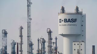 Produktaustritt im Werkteil Nord der BASF in Ludwigshafen.