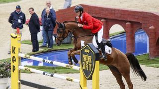 Richard Vogel war mit seinem Pferd „Cydello“ sehr zufrieden und blickte schon voller Vorfreude auf die „Badenia“ am Dienstag.