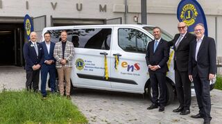Roland Härdtner (v.l., Lions), Volker Proffen, Florian Stahlhacke (Neter-Schule), Jens Doose, Kaspar Leistner (beide Lions) und Ulrich Nieß.
