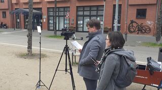 Beim Filmdreh für die Kampagne.