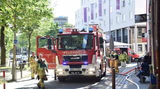 Feuerwehreinsatz in der Mannheimer Innenstadt.