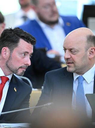 AfD-Fraktionschef Robert Lambrou (r.) mit Andreas Lichert.