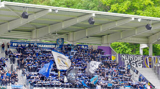 Die Gästefans von Waldhof Mannheim.