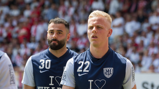 Im Bild: v.l. Tahsin Cakmak Babelsberg 03 und Janne Sietan Babelsberg 03 Stadion der Freundschaft Brandenburg