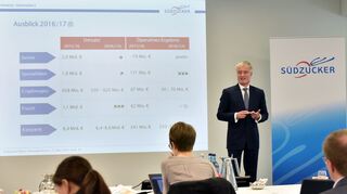 Thomas Kölbl bei einer Bilanzpressekonferenz von Südzucker 2016.
