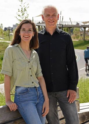 Wollen den Klimaschutz in Mannheim vorantreiben: Nina Wellenreuther und Daniel Bockmeyer.