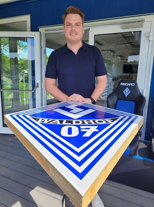 Die Raute im Herzen: Christopher Körner ist seit März „Head Of Sponsoring“ bei Fußball-Drittligist Waldhof Mannheim.