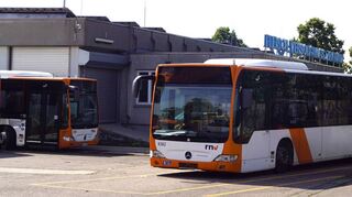 Auf dem ehemaligen Gelände des Fleischversorgungszentrums parken bereits heute die RNV-Busse.