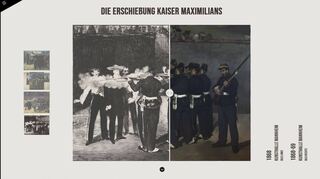 Screenshot einer Ansicht des digitalen Angebots zum noch immer berühmtesten Werk der Mannheimer Sammlung: Manets „Erschießung Kaiser Maximilians (…)“.