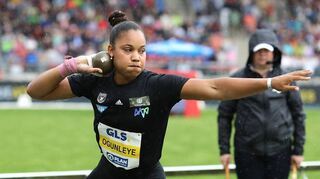 Aus dem Training heraus stieß Yemisi Ogunleye von der MTG Mannheim
